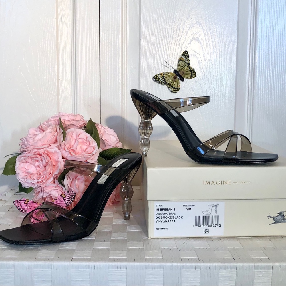 📁 Imagine Vince Camuto Breean Lucite Statement Heels - Picture 8 of 16